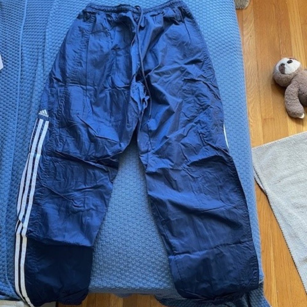 Men's Blue ADIDAS Swooshie Track Pants